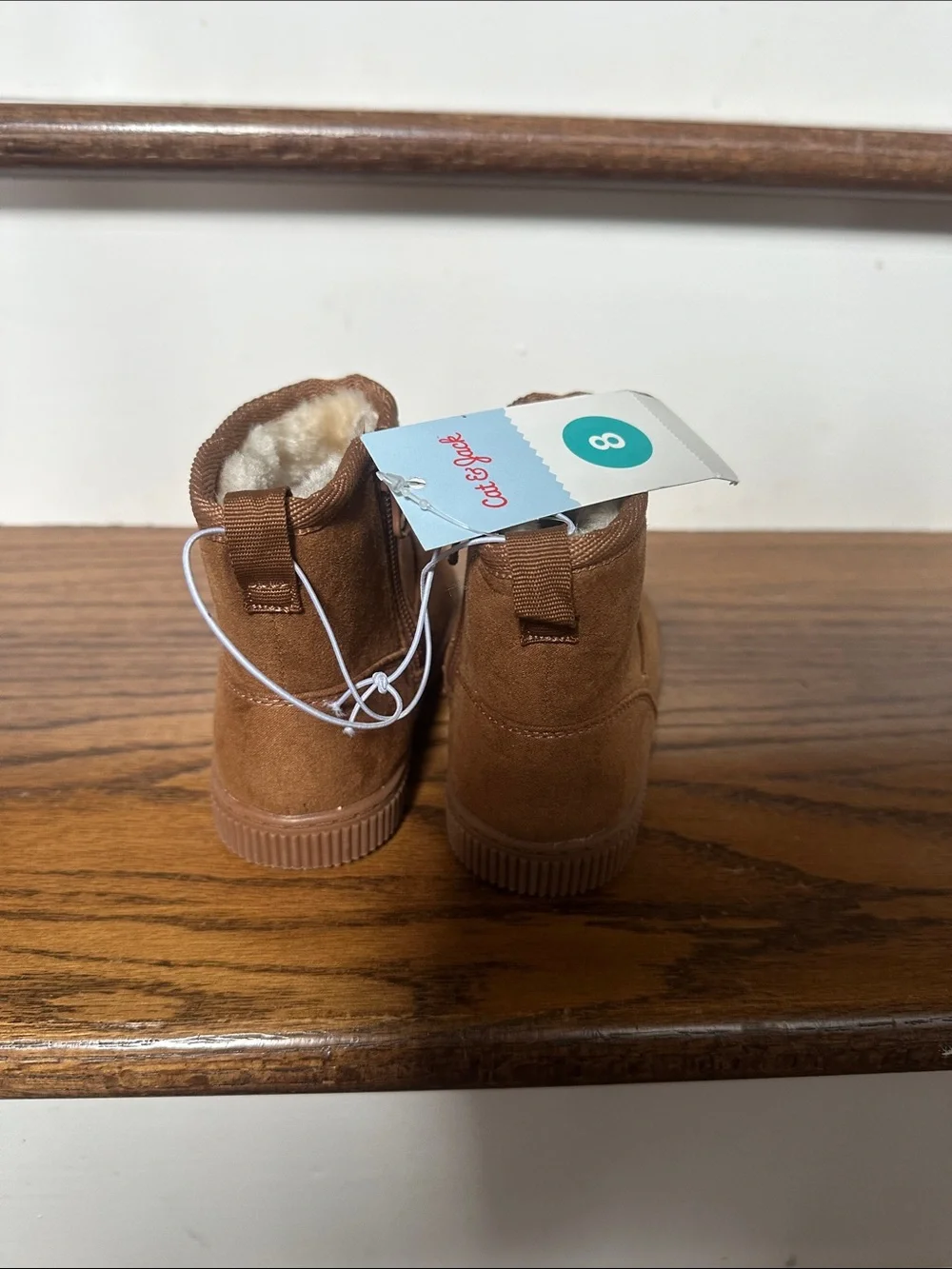 Cat & Jack Chestnut Brown Faux-Suede Kids Winter Boots